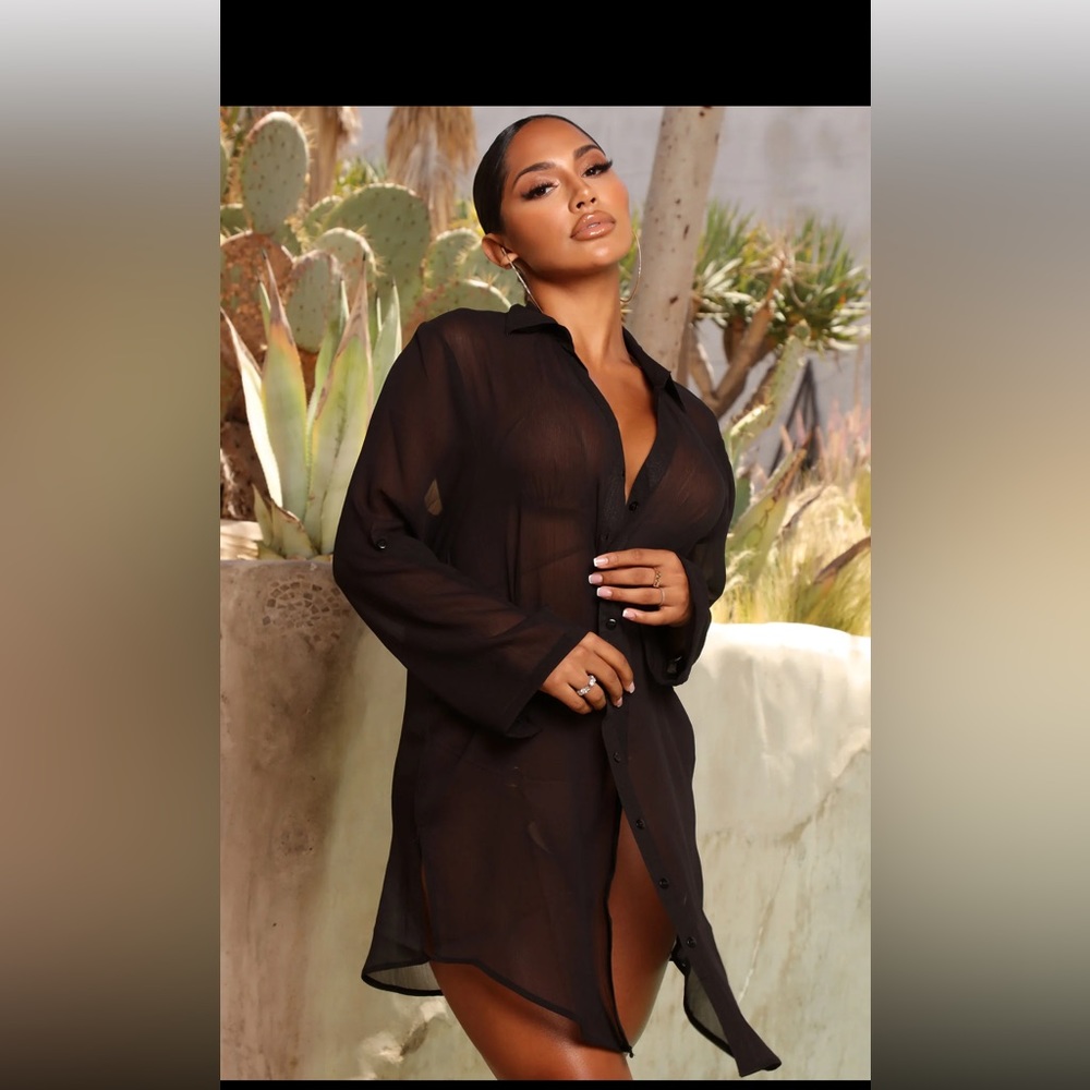 Black sheer coverup